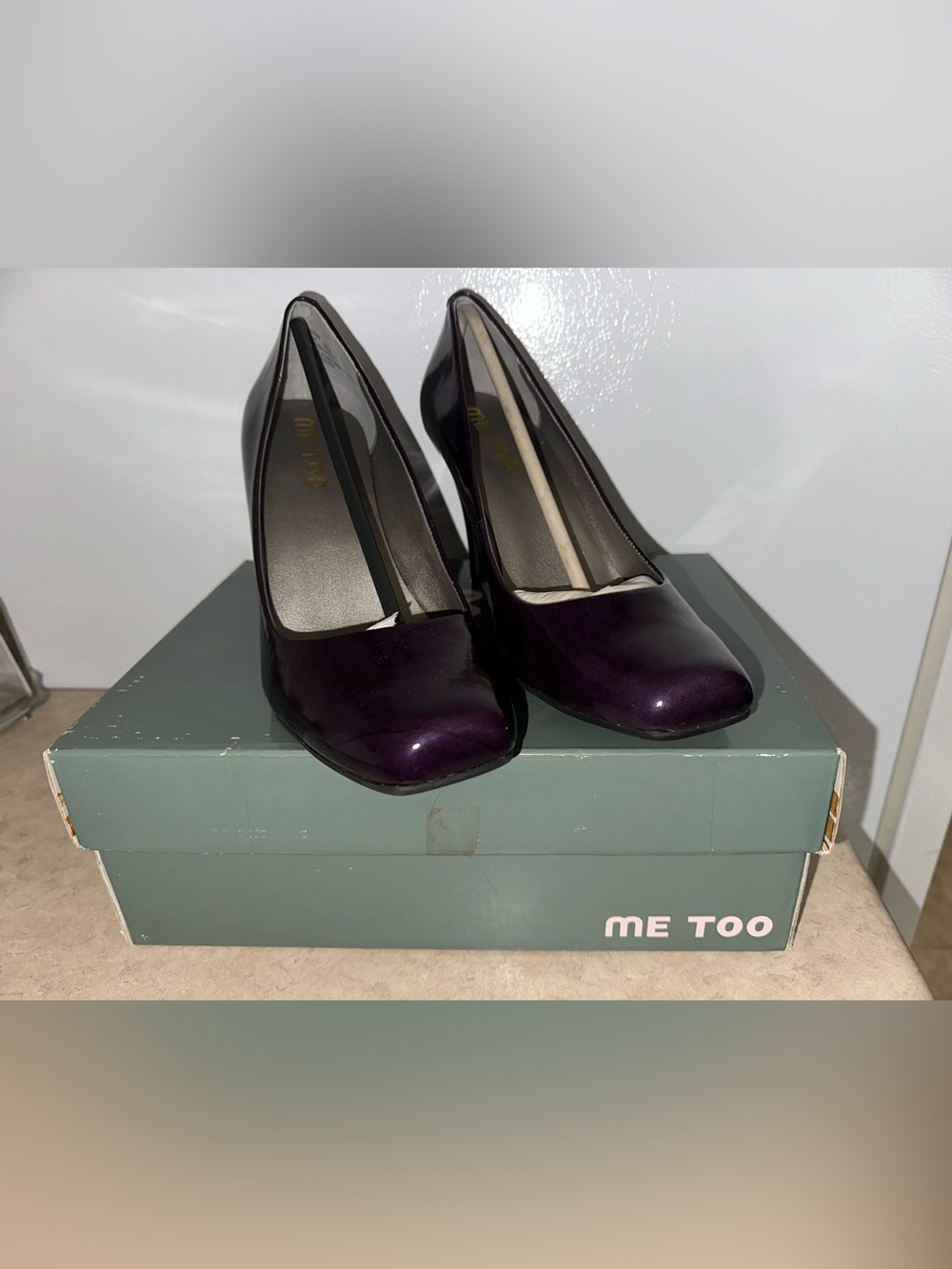 Me Too Pixy2 Violet Patent Leather Heel Sz 8M